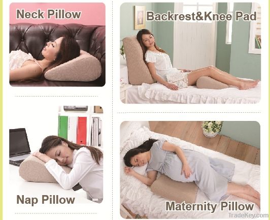 Leg Wedge Pillow+Multi-Function Pillow-Romantic Pink