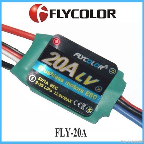 FLYCOLOR 20A 2-4S UBEC 5V/3A ESC for RC aircraft &amp; helicopter