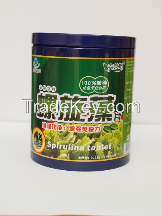 High quality 100% natural oganic spirulina tablet