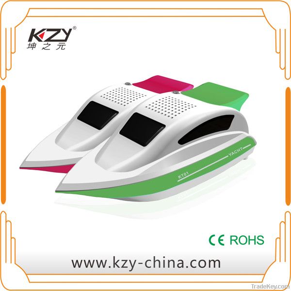 KT01 KZY Special Design Yacht Model Mini Speaker with FM Radio