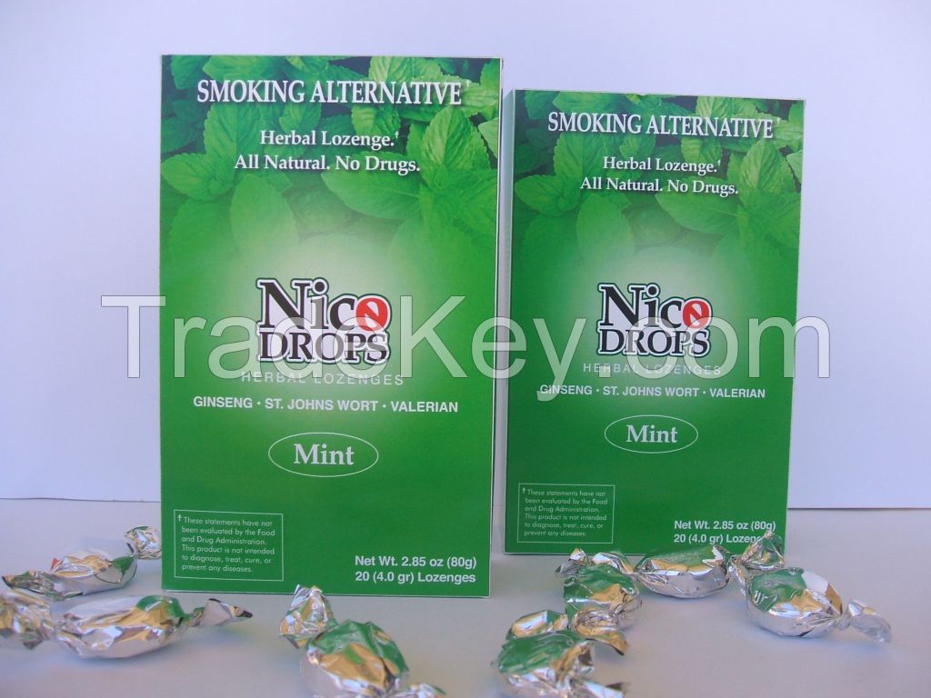 Nicodrops Stop Smoking/Smoking Alternative all natural herbal lozenge