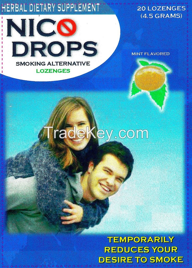 Nicodrops Stop Smoking/Smoking Alternative all natural herbal lozenge