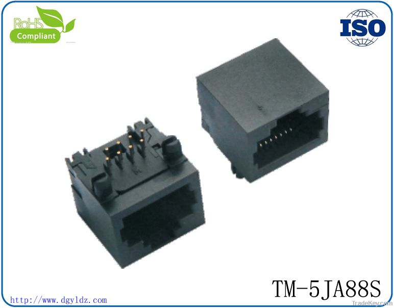 RJ45 network connector with 90 degree