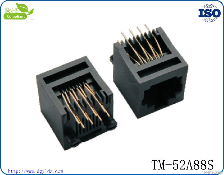 8 pin RJ45 connector with 180 degree