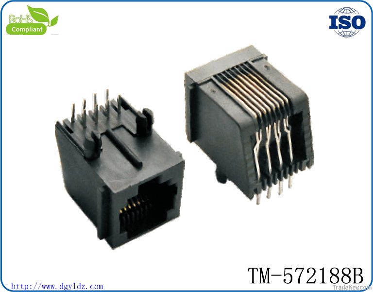 unshield rj45 connector with 8p8c
