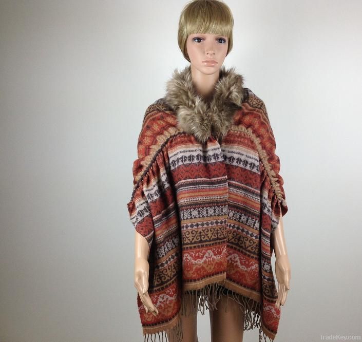 Fashion fake fur shawl