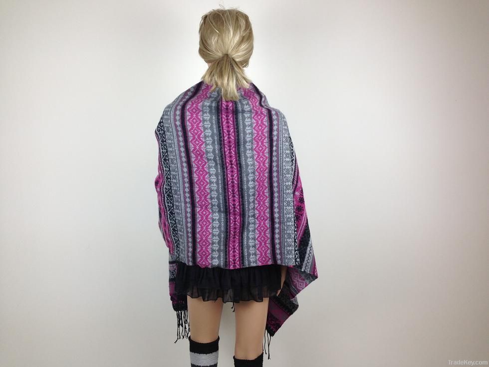 Fashion button shawl