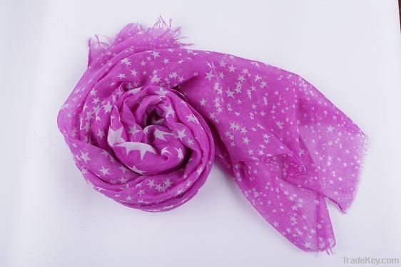 Fashion print scarf for lady