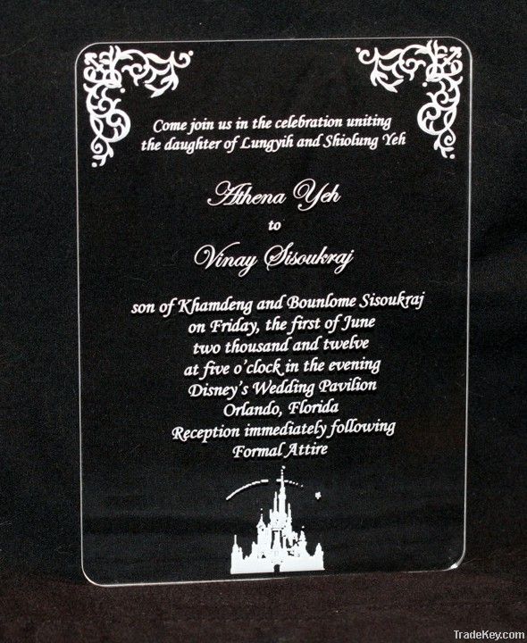 laser cutting invitation card
