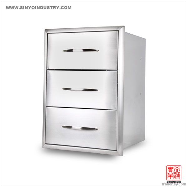 Stainless Steel 3 Drawer Cabinet For Outdoor Living