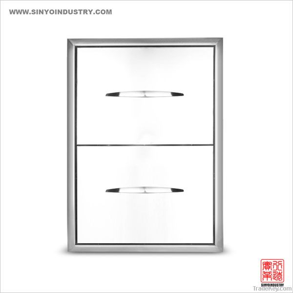 Stainless Steel 2 Drawer Cabinet For BBQ Islands