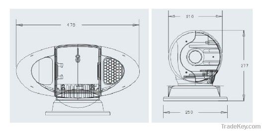 CCTV Security Vehicle-Mounted High Speed Dome PTZ Camera