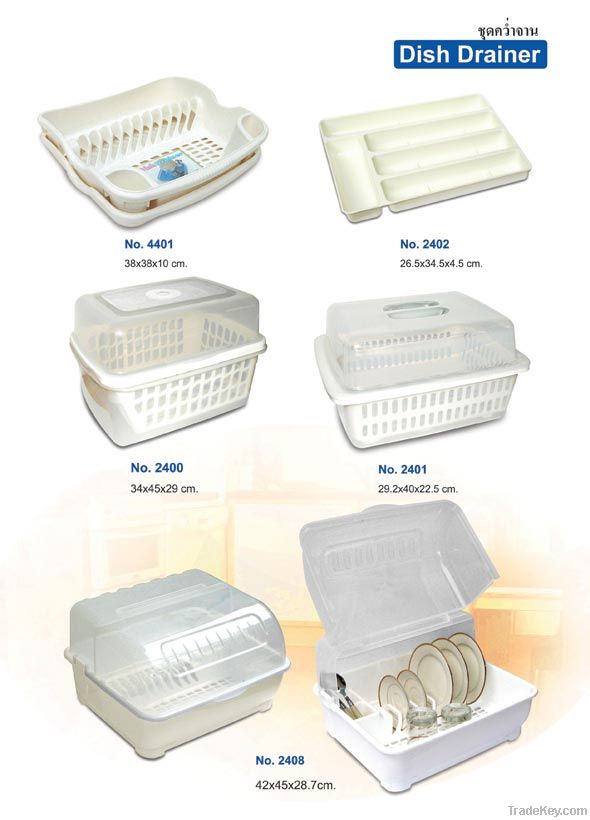 Plastic dish drainer