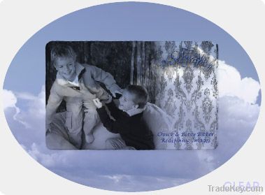Salon frosted card