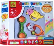 plastic toys, baby rattles