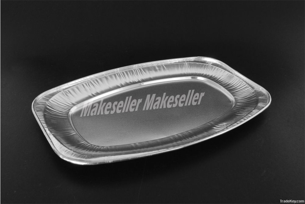 Aluminum Foil Oval Platter (Embossed)