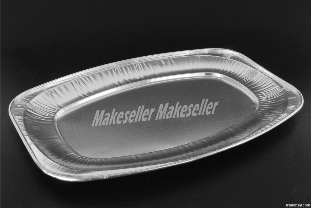 Aluminum Foil Oval Platter (Embossed-II)