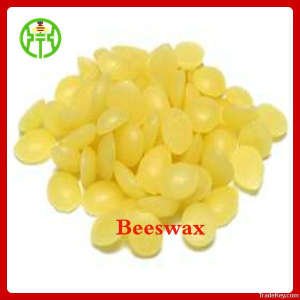 white and yellow  beeswax granules