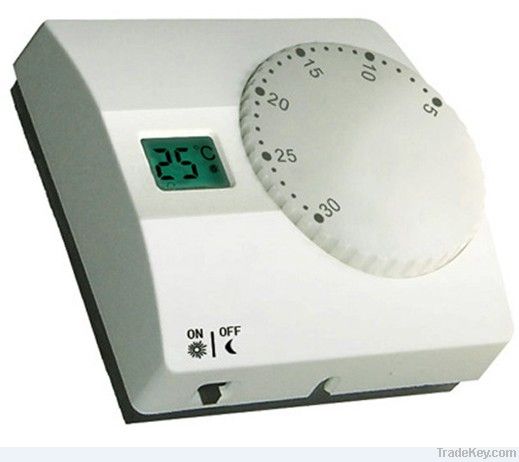 Wall mount floor heating thermostat