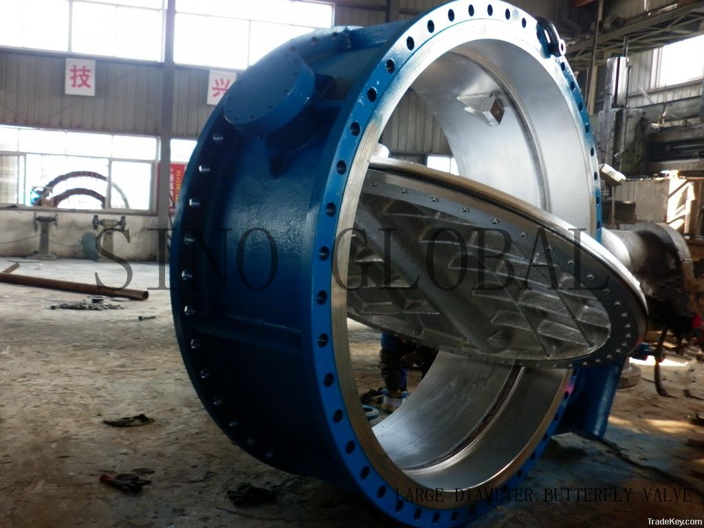 Large Diameter Double Flanged Butterfly Valve
