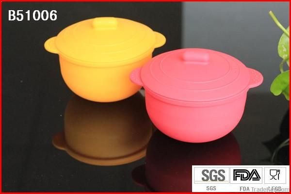 Mutil-function folding silicone steamer for cookware