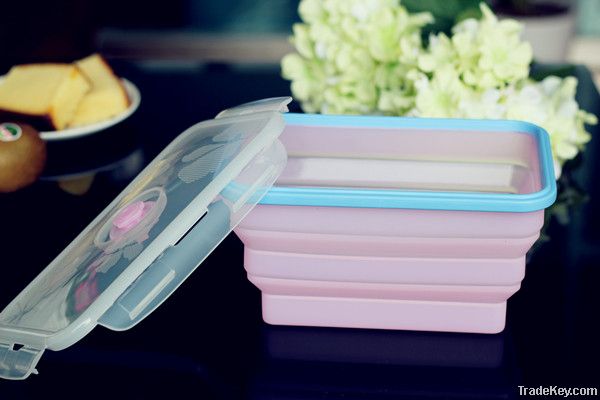 collapsible silicone food container