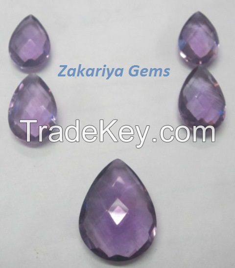 Amethyst Brolite cut