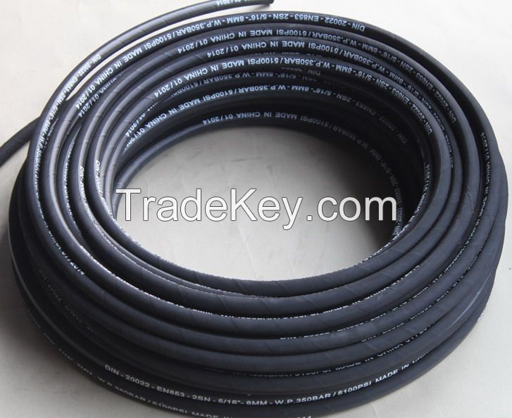 SAE 100 R2 Hydraulic Steel Braided Rubber Hoses