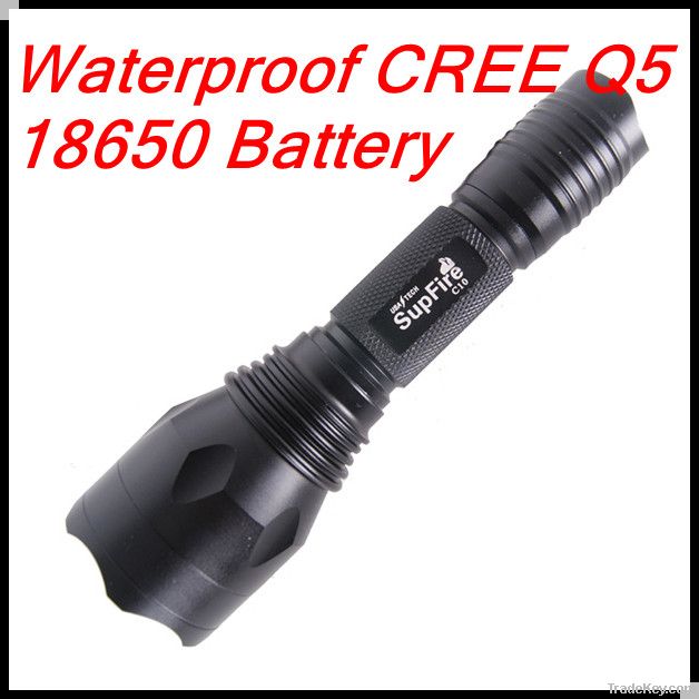 Rechargeable metal bright 18650 CREE Q5 high power Flashlight