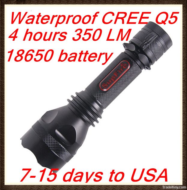 Rechargeable bright metal Waterproof flashlight