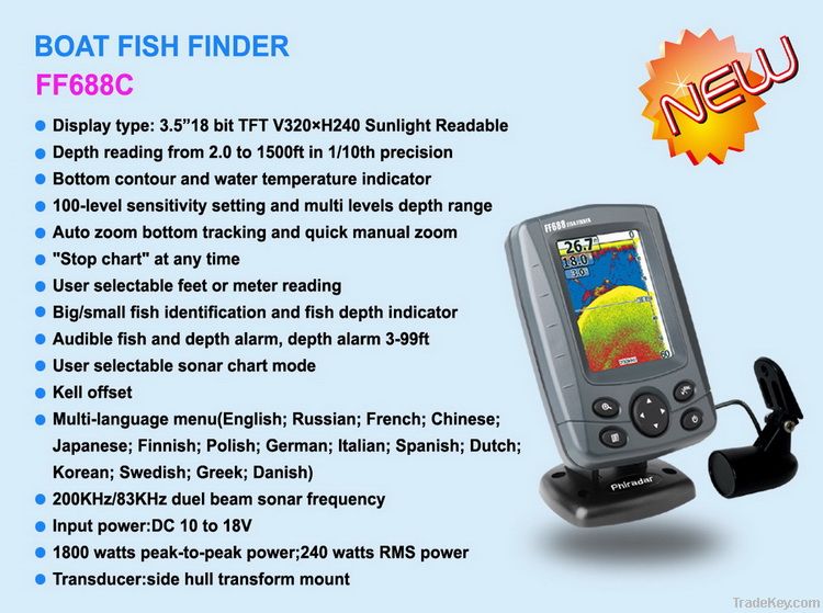 New Arrival Boat Color Fishfinders