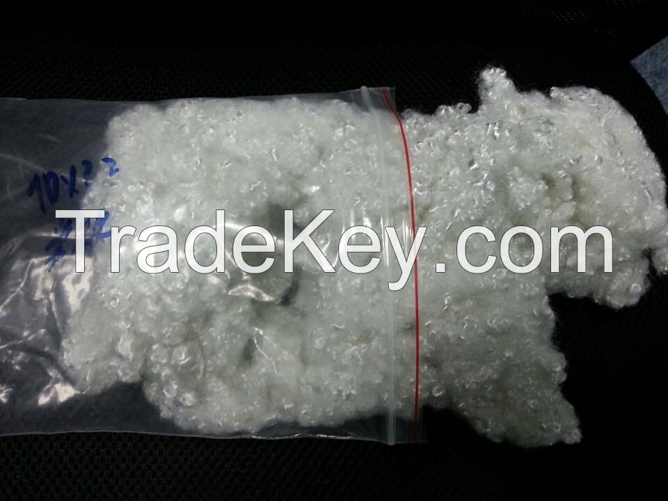 7D/15DX64MM hollow conjugated siliconized polyester staple fiber used for filling toy(HCS)