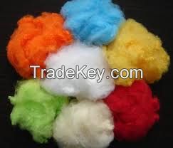 recycled dyed polyester staple fiber for manufacturing non woven needle punched synthetic carpet