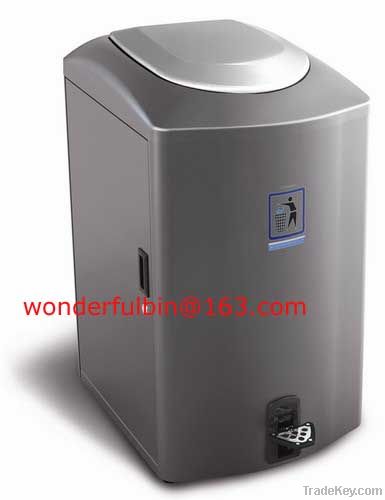 Outdoor trash can, litter receptacle