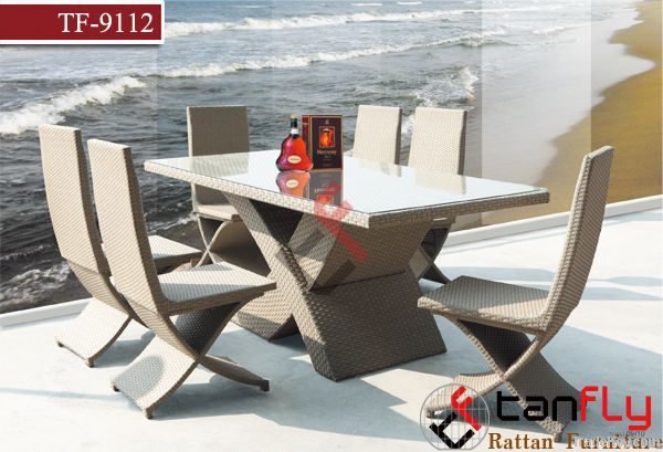 TF-9112 outdoor wicker rattan bistro set/ leisure patio tea coffee tab