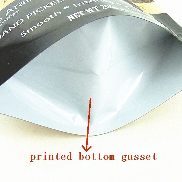 aluminun foil stand up coffee pouch with zipper