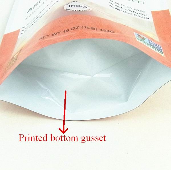 self standing plastic food packaging bags with ziplock