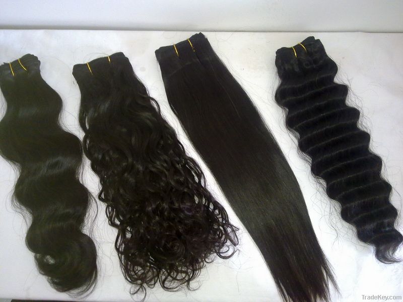Hot sales unprocessed virgin brazilian hair weft in natural color