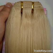 High quality popular blond color remy hair weaving