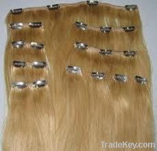 Charming quality popular grade AAAA  remy clips on hair extension