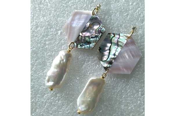 Biwa Pearl fashion Earring