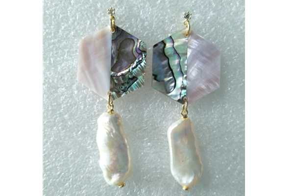 Biwa Pearl fashion Earring