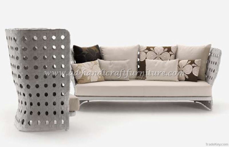 Poly rattan sofa set