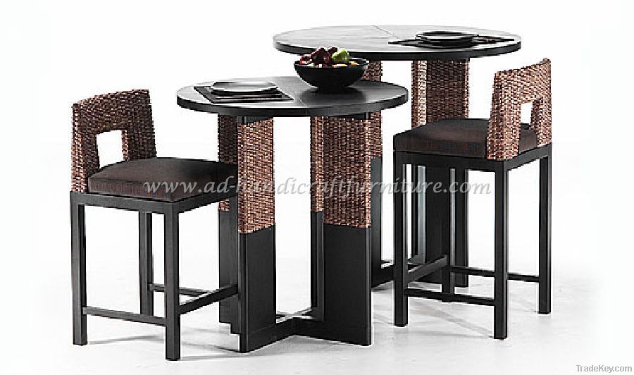 poly rattan bar set