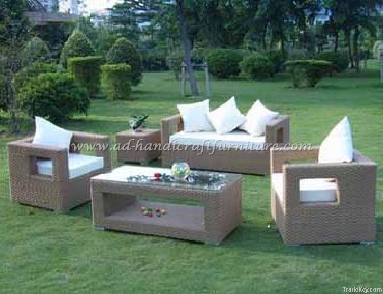 Poly rattan sofa set