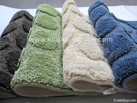 Microfiber Jacquard bath mat