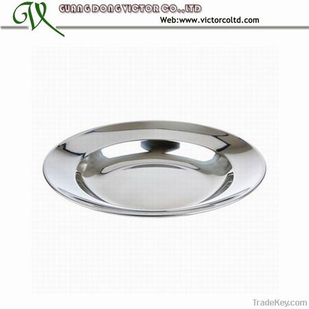 Stainless steel food plate
