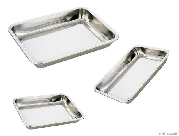 Stainless steel dinner serving food tray