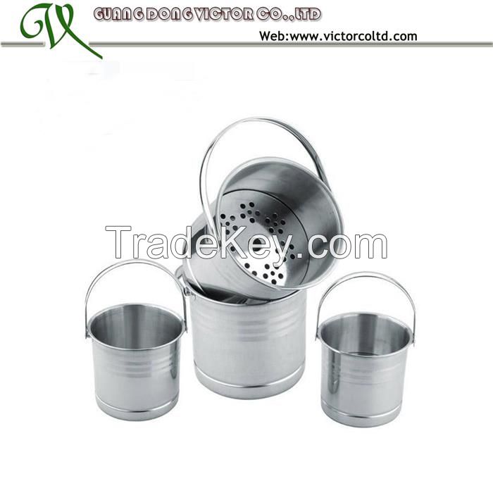 Stainless steel ice bucket