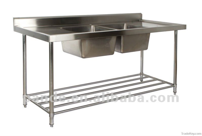 Manufacturer of restaurant kitchen stainless steel sink bench